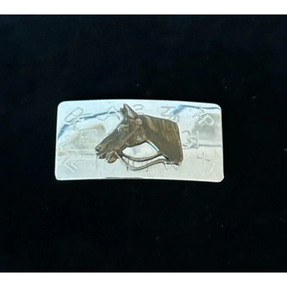 Vintage Horse‎ Design Belt Buckle *Missing Clip*